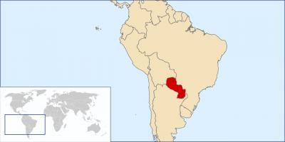 Paragwaj lokalizacja na mapie świata